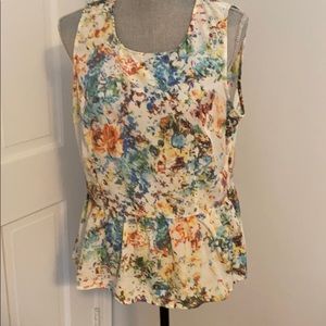NWT Cynthia Rowley Sleeveless Floral Peplum